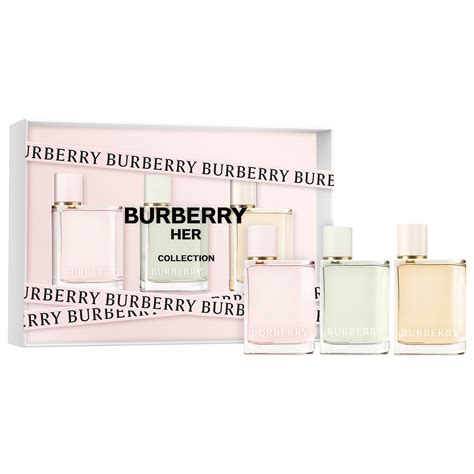 burberry her mini collection|burberry her perfume mini set.